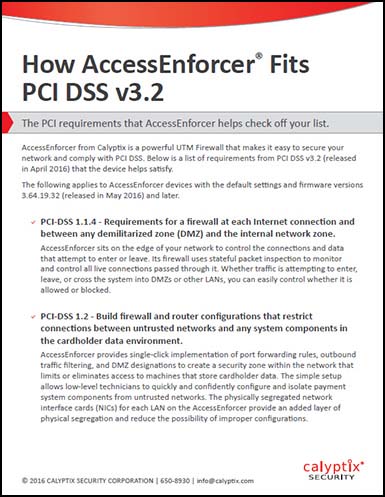 How AccessEnforcer Fits PCI DSS v3.2